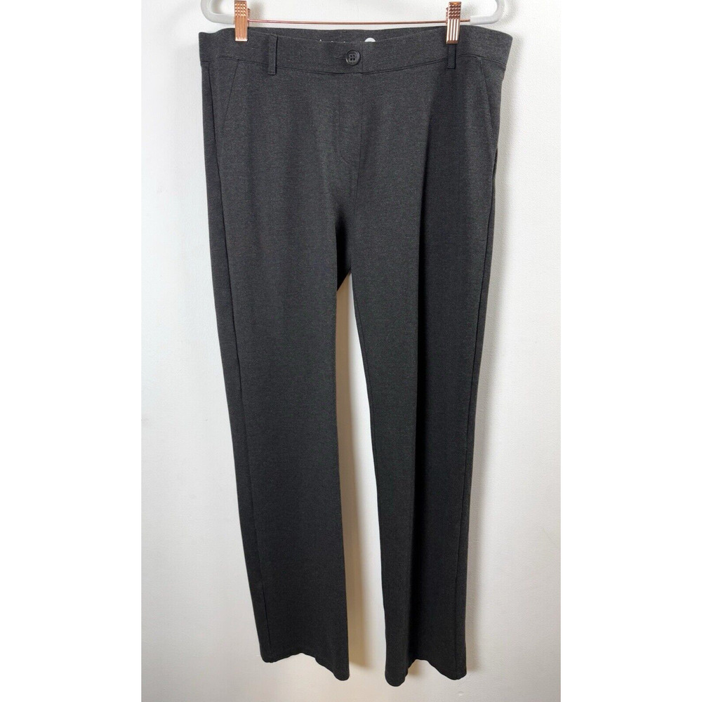 Betabrand Gray Stretch Pants Office Career Work Basics Everyday Comfortable XL T